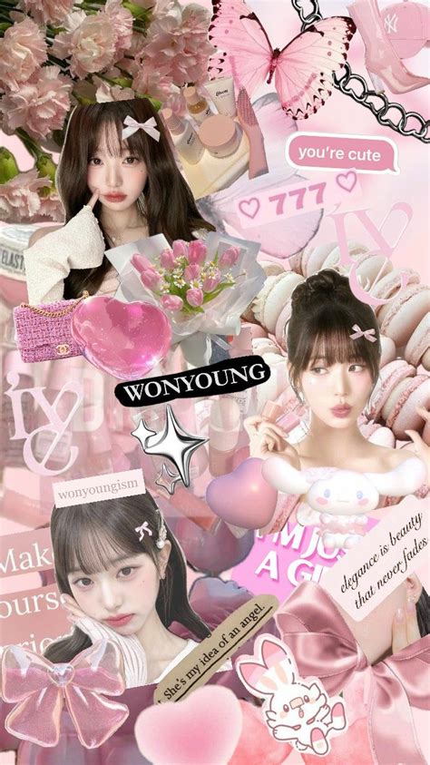 pink wallpaper Wonyoung #wonyoungism #pinkwallpaper | Asian wallpaper ...