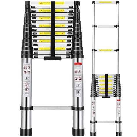 Telescoping Extension Ladder Ft Aluminum Alloy Folding