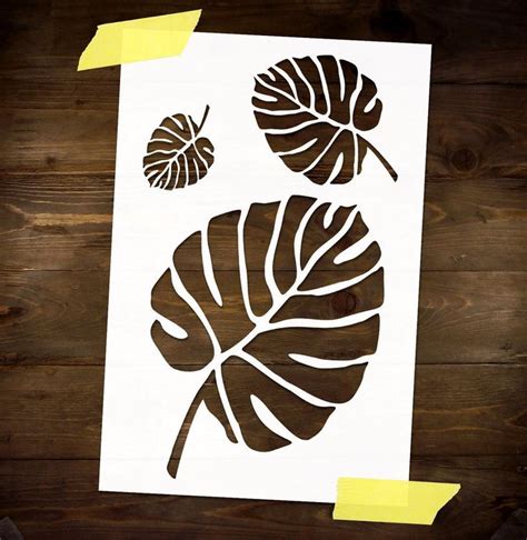 Monstera Leaves Stencil Reusable Diy Craft Mylar Stencil For Paint