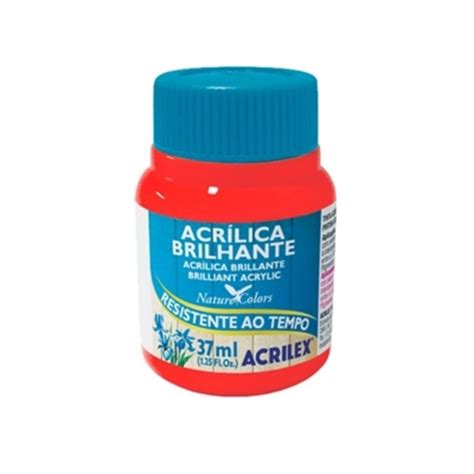 Tinta Acrilica Acrilex Brilhante Vermelho Fogo Ml