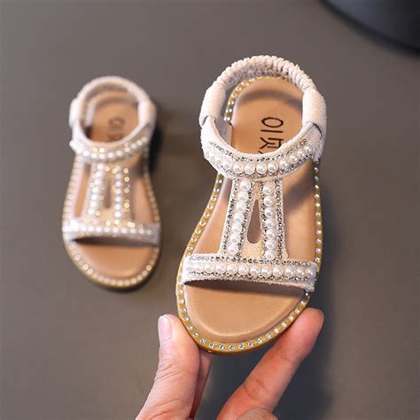 Sandalias romanas de verano para niñas zapatos elegantes de Princesa