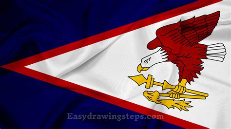 Easy Steps To Draw American Samoa Flag Drawing Easy Drawing