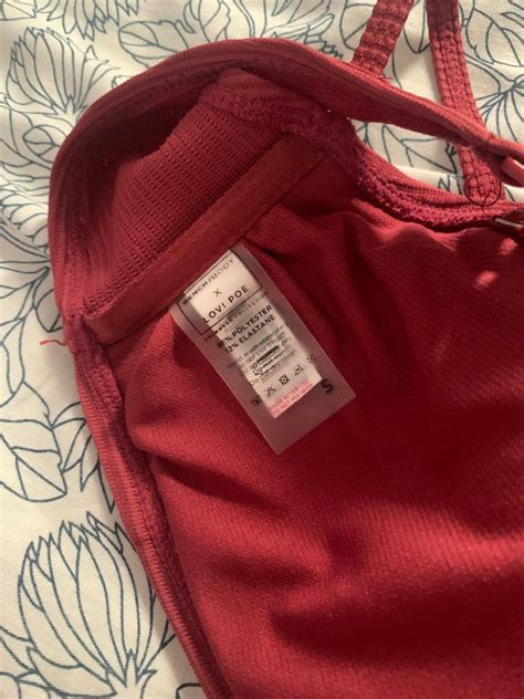 Red Lovi Poe X Bench Ribbed Bikini On Carousell