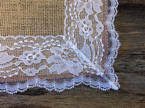 Burlap Placemats with WHITE Lace Country Wedding Rustic | Etsy