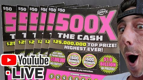 Only 50 Tickets 500x The Cash Florida Lottery Youtube