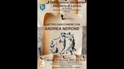 Quattro Chiacchiere Con Andrea Nerone Un Monumento Della Musica