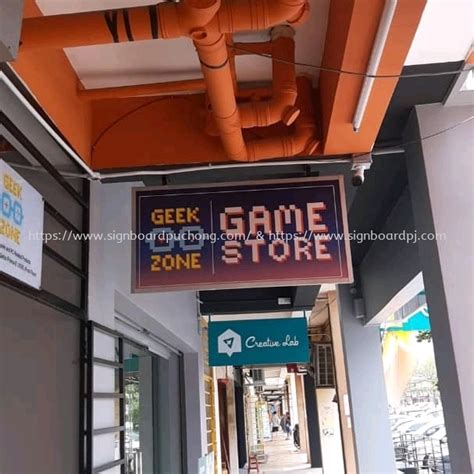 Geek Zone Gi Metal Signage Signboard At Klang Kuala Lumpur Puchong Shah