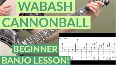 Wabash Cannonball Beginner Bluegrass Banjo Lesson With Tab Youtube