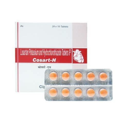 Losartan 50mg Hydrochlorothiazide 125mg Cosart H 10 Tablets