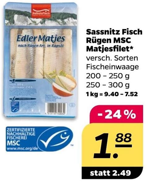 Sassnitz Fisch R Gen Msc Matjesfilet G Angebot Bei Netto