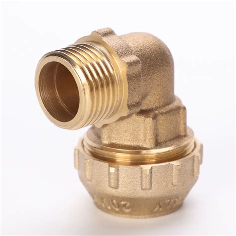 Chinese Manufacturer 90 Degree Male Threaded Elbow Brass Forged Compression Pe Pipe Fitting For