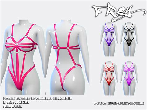 Fr Patchwork Backless Lingerie Clothing Loverslab