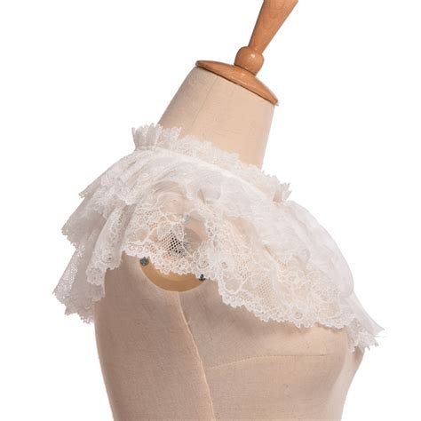 White Lace Ruffle Detachable Collar