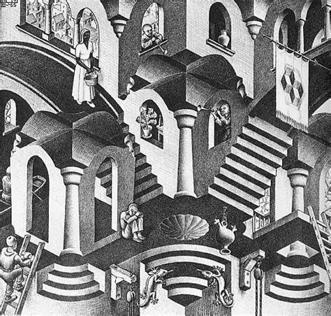 Kunstreproduktionen Konvex Konkav Von Maurits Cornelis Escher