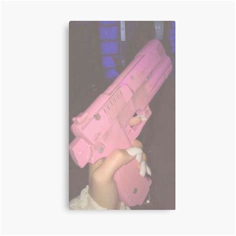 Aesthetic Pink Pistol Canvas Print For Sale By Outofstep Redbubble