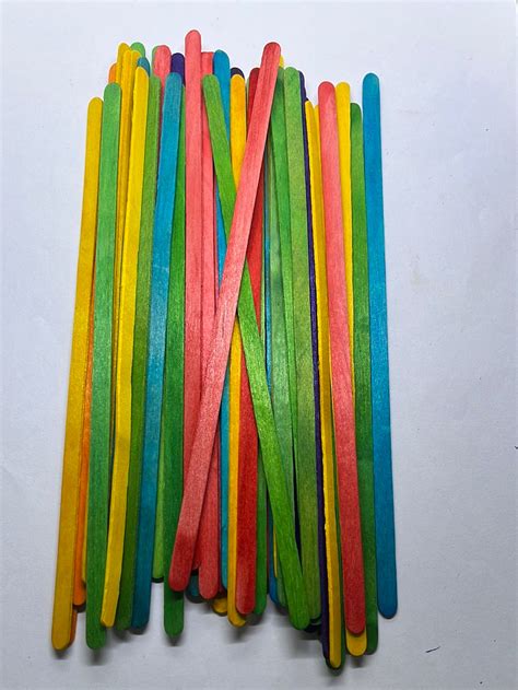 Coloured Popsicle Stick Big Knowhowartcraft