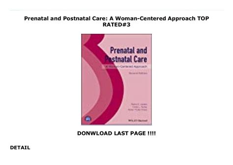 Prenatal And Postnatal Care A Woman Centered Approach Top Rated 3