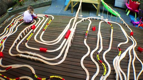 Outside Adventures With Huge Kids Train Sets Toy Train Track 19 Youtube