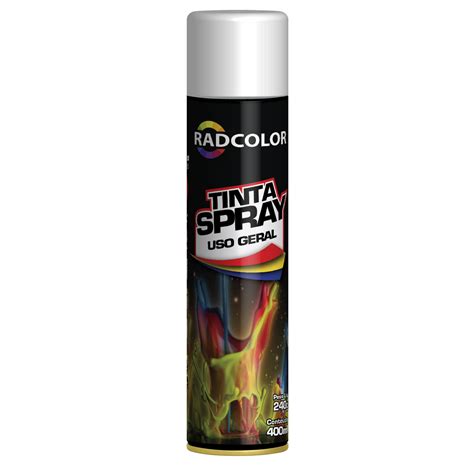 Tinta Spray Branco Brilhante Uso Geral 400 Ml Radnaq