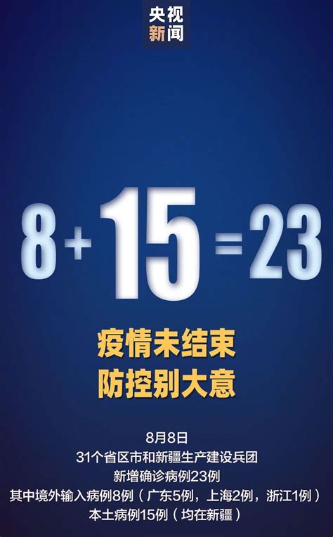 8月8日31省区市新增确诊病例23例 上海本地宝