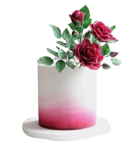 Semi Naked Cake With Roses