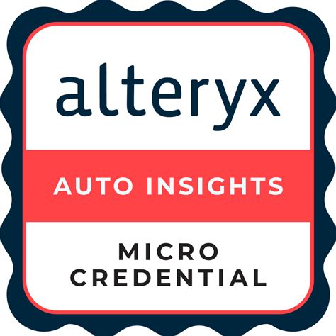 Alteryx Auto Insights Micro Credential Credly