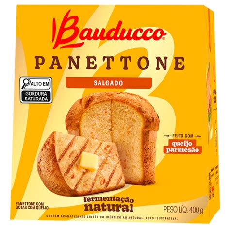 Panettone Salgado Gotas Queijo Bauducco Caixa 400g Eclipse Imports