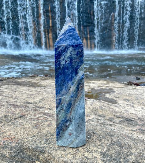 Sodalite Tower Large Sodalite Tower Sodalite Crystal Tower | Etsy