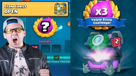 TRIPLE ELIXIR CHALLENGE NEW DECK Clash Royale 10 OUT OF 10 CLAN