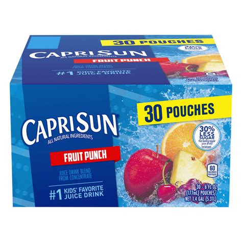 Capri Sun Fruit Punch Nutrition Facts Label Besto Blog