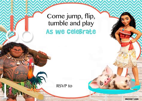 Free Moana Birthday Invitation Template | Download Hundreds FREE ...