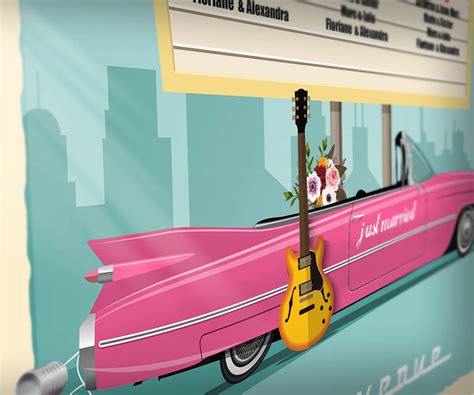 Plan De Table Rockabilly Pour Un Mariage Thème Musique Et Rockn Roll