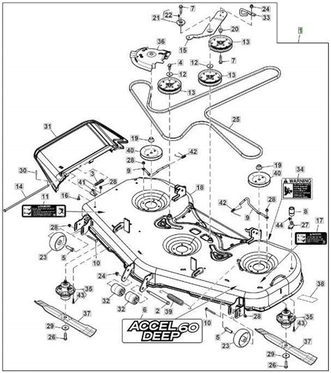 John Deere 60" Deep Accel Complete Mower Deck BUC10747