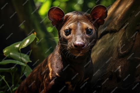 Premium Ai Image A Fossa The Sleek And Elusive Predator Of