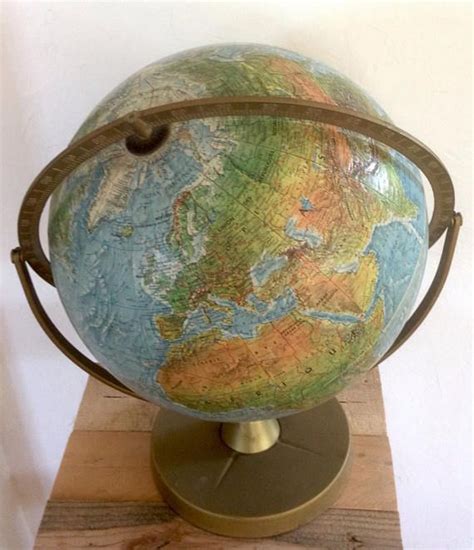 Globe terrestre à cadrans pivotant mappemonde vintage en Etsy Vintage