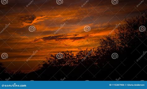 Colorful Clouds during Sunset in Arizona Stock Photo - Image of scrub ...