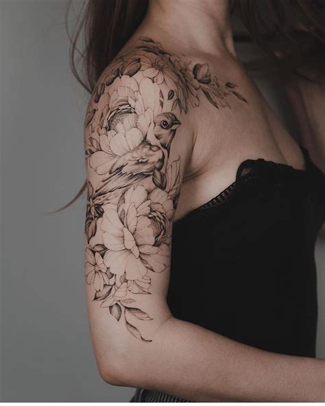 Tatoo Bird Bird Tattoos Arm Tattoos For Women Flowers Upper Arm