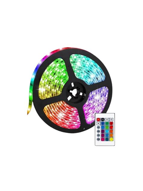 Fita RGB 3528 Super Led 5M Varias Cores Sem Fonte Controle Remoto