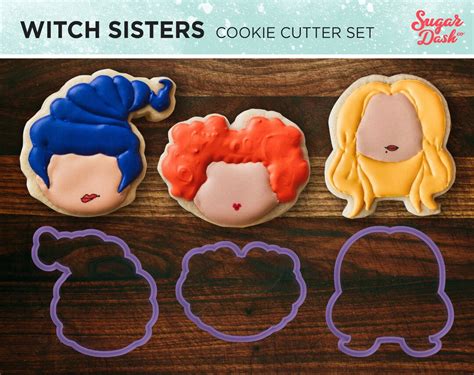 Witch Sisters Heads Cookie Cutter Set Etsy