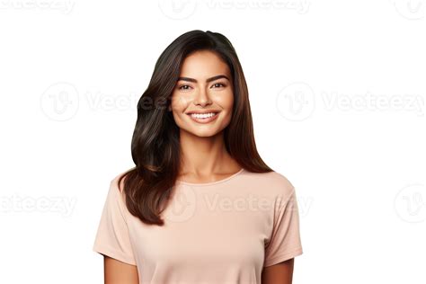 brillant à pleines dents brunette femme avec sourire sur visage et