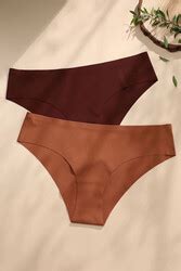 Merry See li Set İz Yapmaz Likralı Dikişsiz Lazer Kesim Bikini Slip Külot Çok Renkli Külot