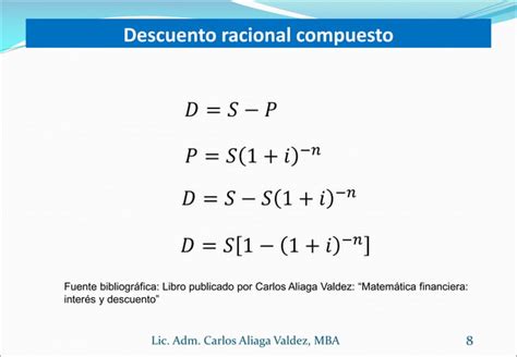 Matem Tica Financiera Semana Descuento Racional Simple Y Compuesto