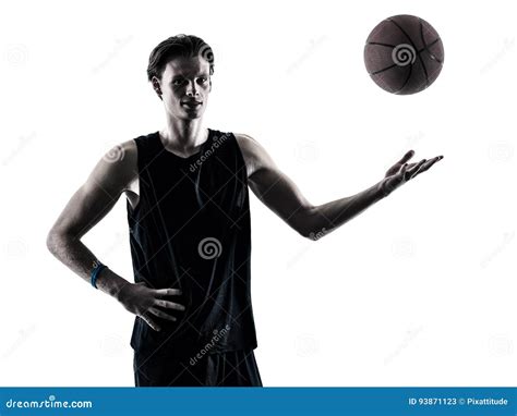 Basketball Player Man Silhouette Shadow Stock Image Image Of Young