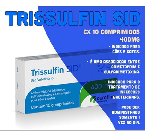 Trissulfin Sid 400mg Caixa 10 Comprimidos Ouro Fino Parcelamento Sem