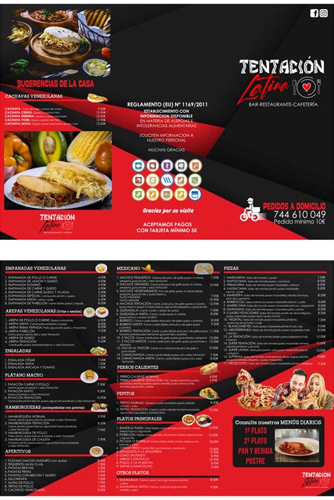 Carta y menù 2023 Actualizados Tentacion Latina en Málaga TheFork
