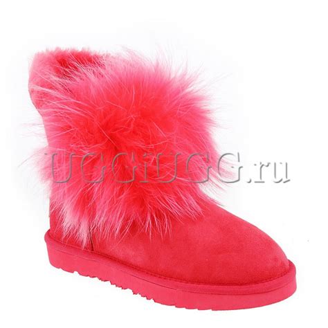 Купить красные угги с меховой опушкой UGG Fox Gen II Red за 7990 руб с ...