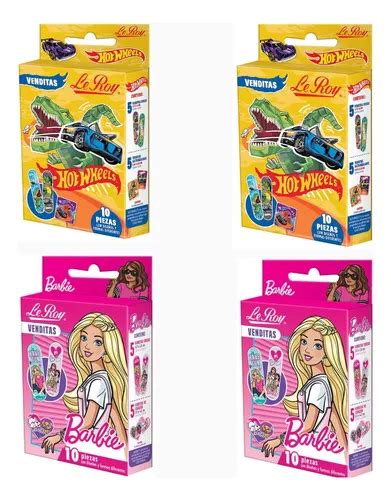 Venditas Adhesivas Barbie Hot Wheels Pack C 4 Caja Envío gratis