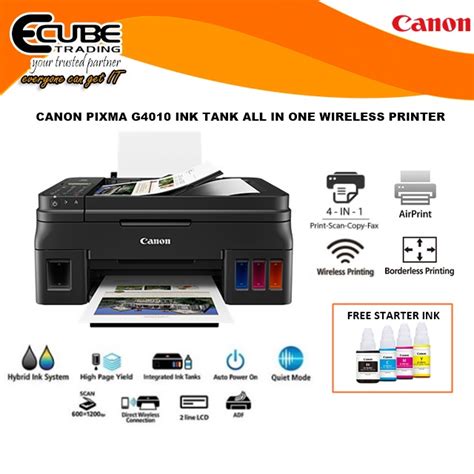 Canon Pixma G All In One Wifi Printer With Borderless Photo