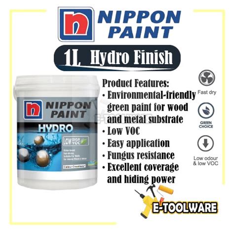 L Nippon Paint Hydro Water Based For Wall Wood Metal Paint Gloss