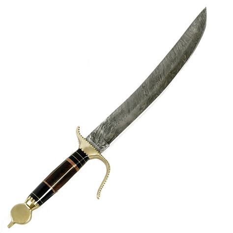 Scimitar Sword/ Sabre Sword- High Carbon Damascus Steel Sword- 19 ... 